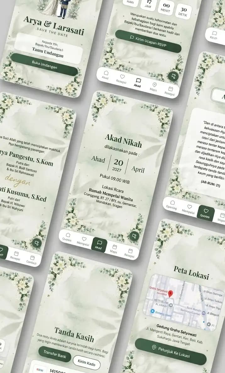 Katalog Undangan Botanical Sage - Rustic Garden