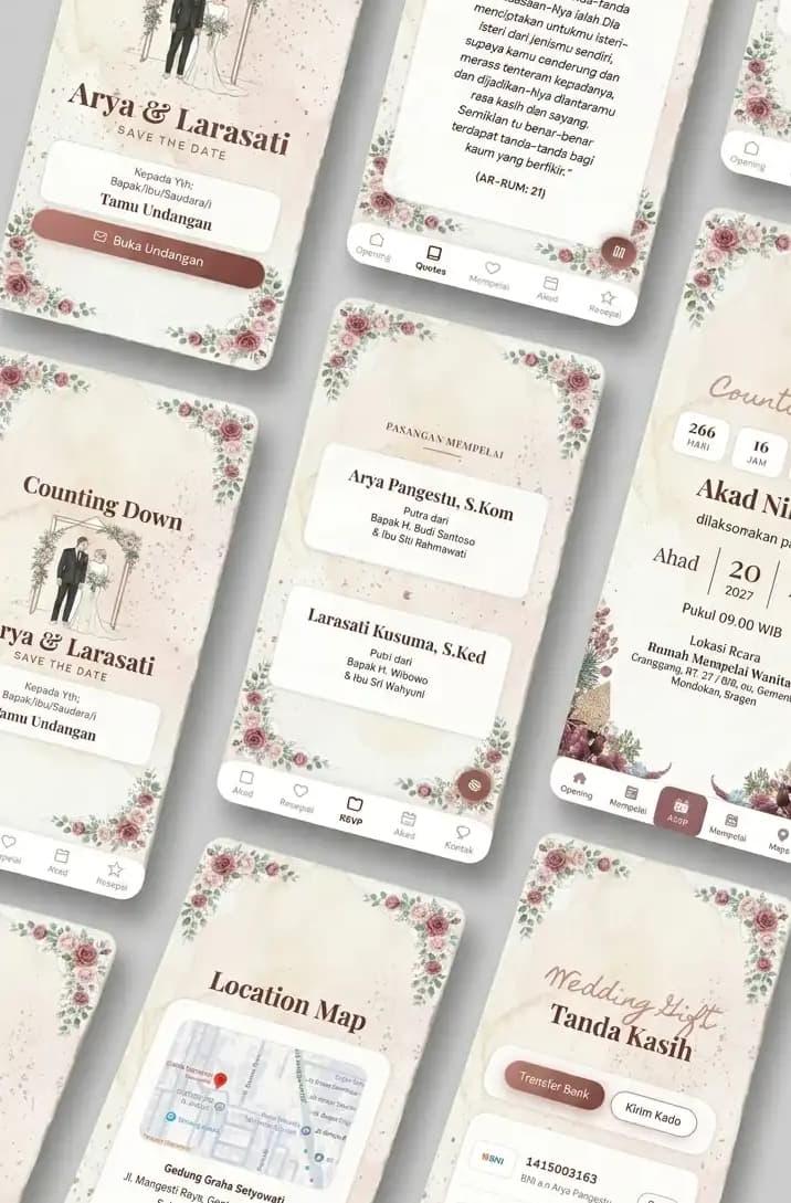 Katalog Undangan Minimalist Rose - Modern Elegance